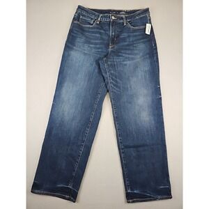 Old Navy Women's 12 OG Loose High Rise Jeans Blue Straight Leg Stretch NWT